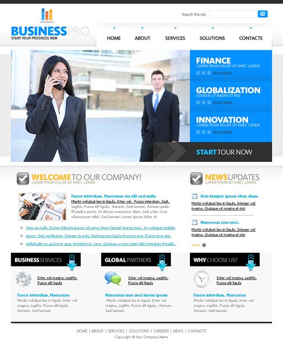 Business Pro PSD Website Template