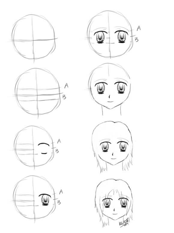 how to draw anime characters step by step for beginners