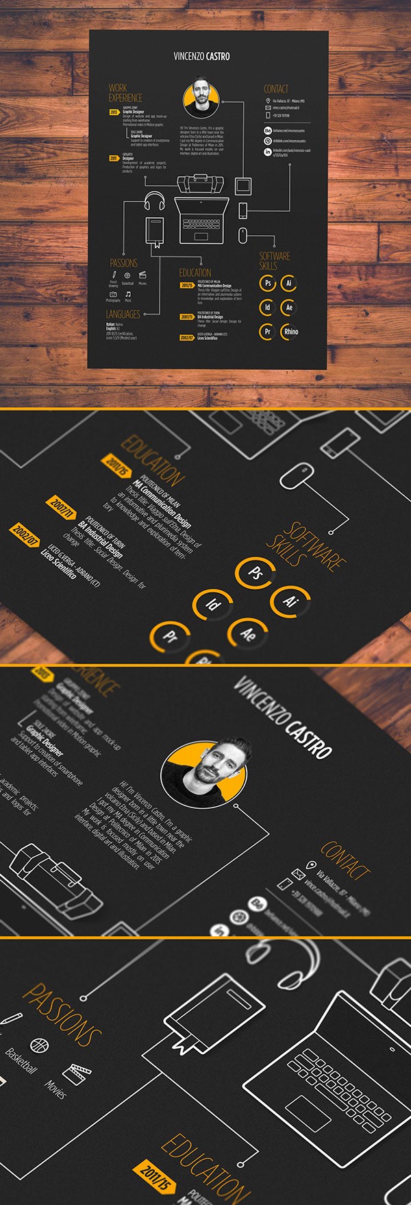 15 eye-catching resume designs - GraphicMania